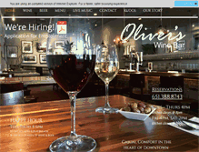 Tablet Screenshot of oliverswinebar.com